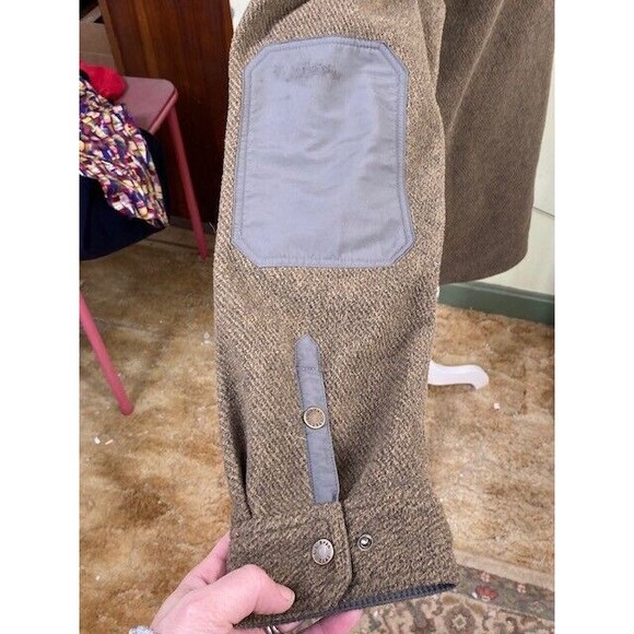 LL Bean Shirt Jacket Sz XL Brown Overshirt Allagash Fleece Shacket Elbow Patches - Picture 7 of 12